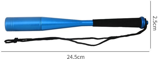 Vishamer - Visracket - Visracket van aluminium - Outdoor visracket - Voor outdoor vissen - Met antislip handvat en polsband - Visaccessoires - 24.5×2.5cm - Blauw — afbeelding 5