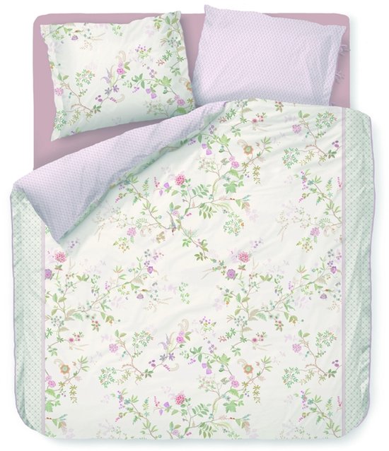 Pip Studio Bustani dekbedovertrek - Eenpersoons - 140 x 200/220 cm - Wit
