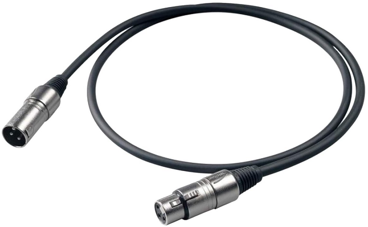 Professionele gebalanceerde microfoonkabel 20 meter met XLR 3-polige connectoren