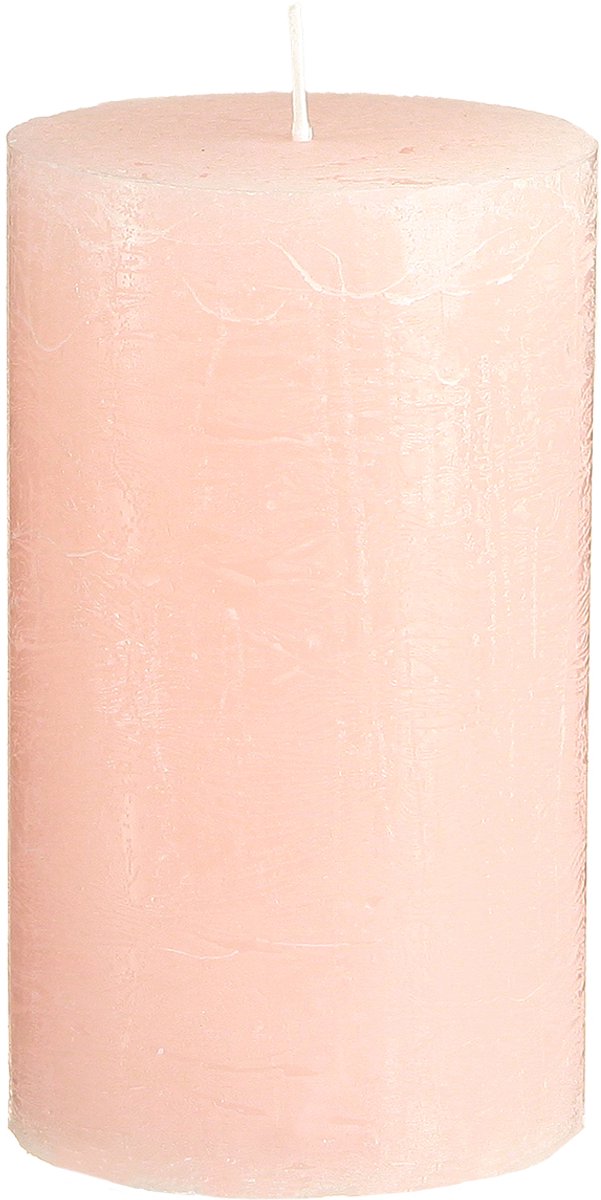 Viana Roze pilaarkaarsen 70x120mm - Set van 4 Lichtroze decoratieve kaarsen