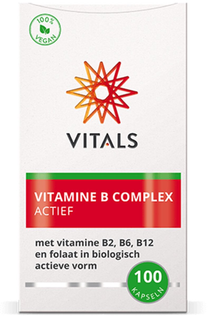 Vitals - Vitamine B Complex Actief - 2 x 100 capsules - Voordeelverpakking