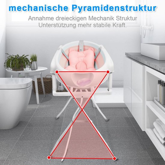 Baby badje met Standaard - Babybad Set Compleet - Voor Jongens en Meisjes - Babyhygiëne — afbeelding 2
