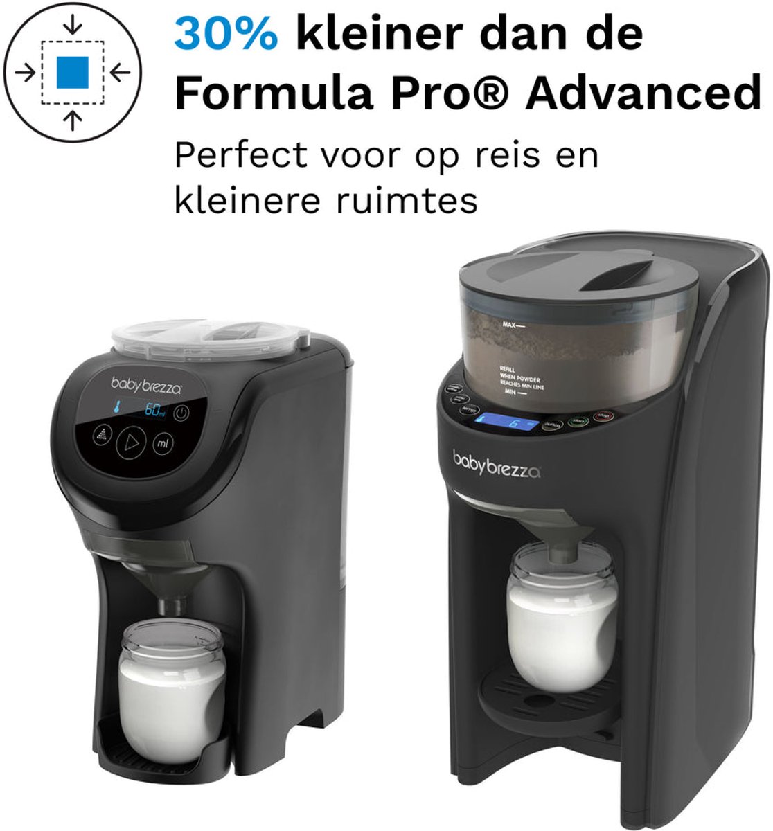Baby Brezza Formula Pro Mini - Compacte Flesvoeding Maker - Zwart thumbnail 4