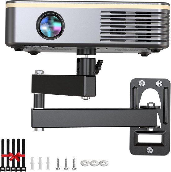 Universele projector wandmontagebeugel 360° verstelbaar met 1/4 inch schroef voor thuisbioscoop en kantoor