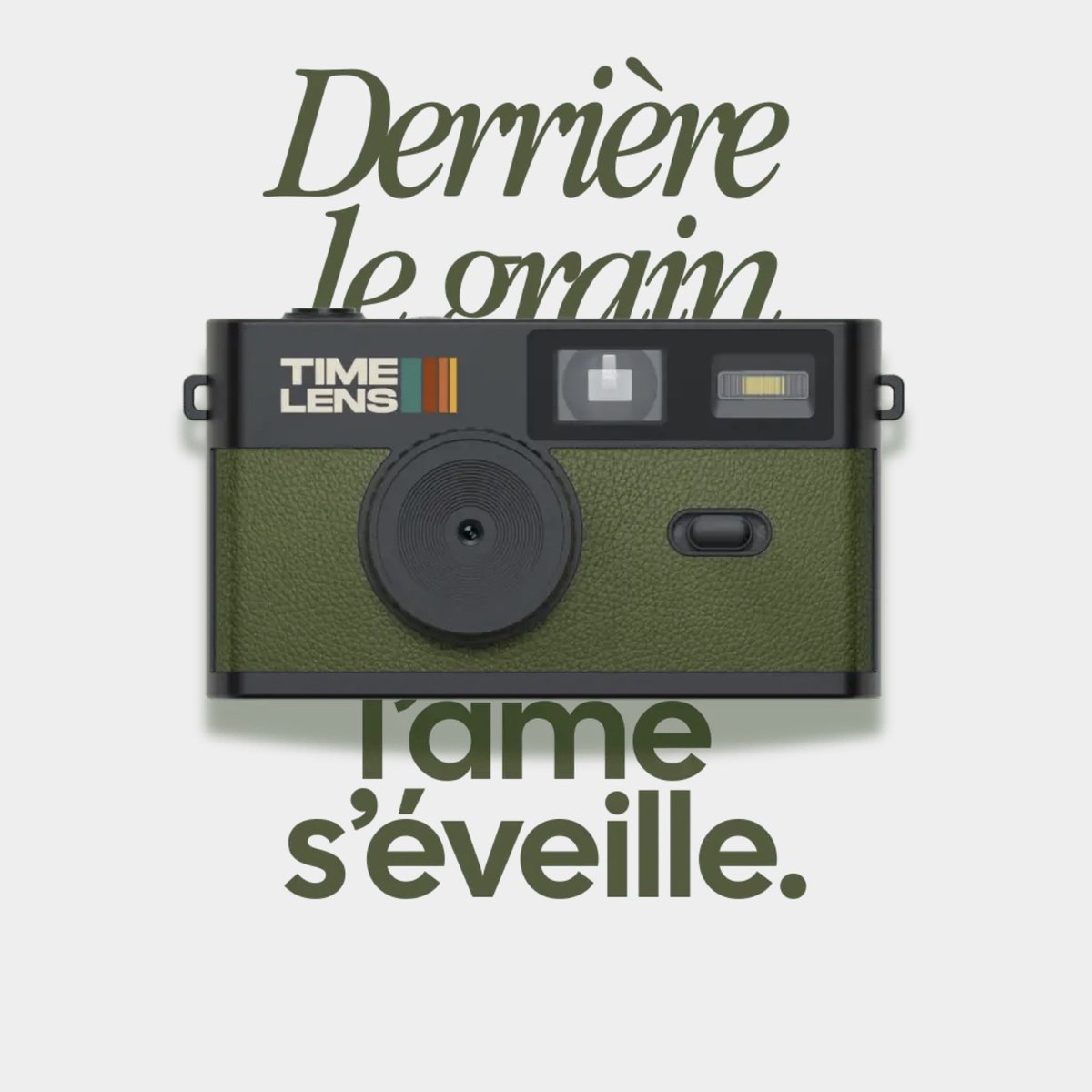 TimeLens - Retro Vintage Digitale Fotocamera - KHAKI (incl 4GB SD-kaart)