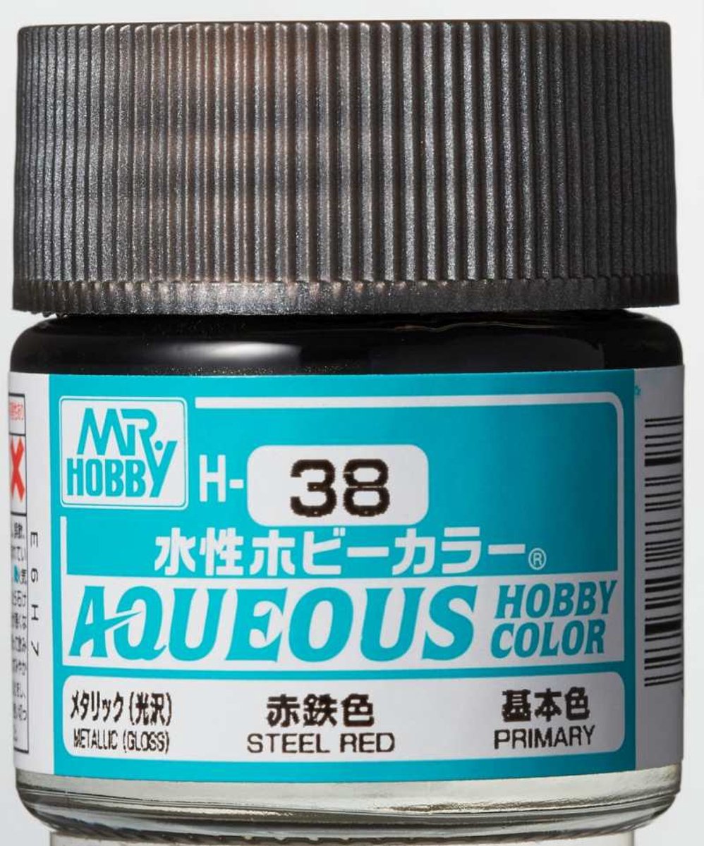 Gunze H-038 - Steelred-Metallic - Mr. Hobby Aqueous Modelbouwverf 10ml