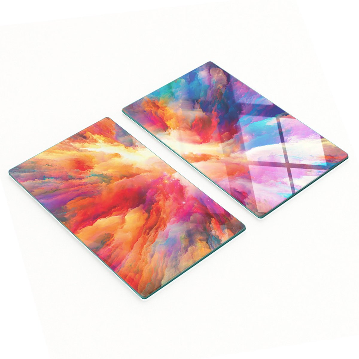 Multifunctionele decoratieve glazen panelen, een explosie van kleuren, 2x30x52 cm