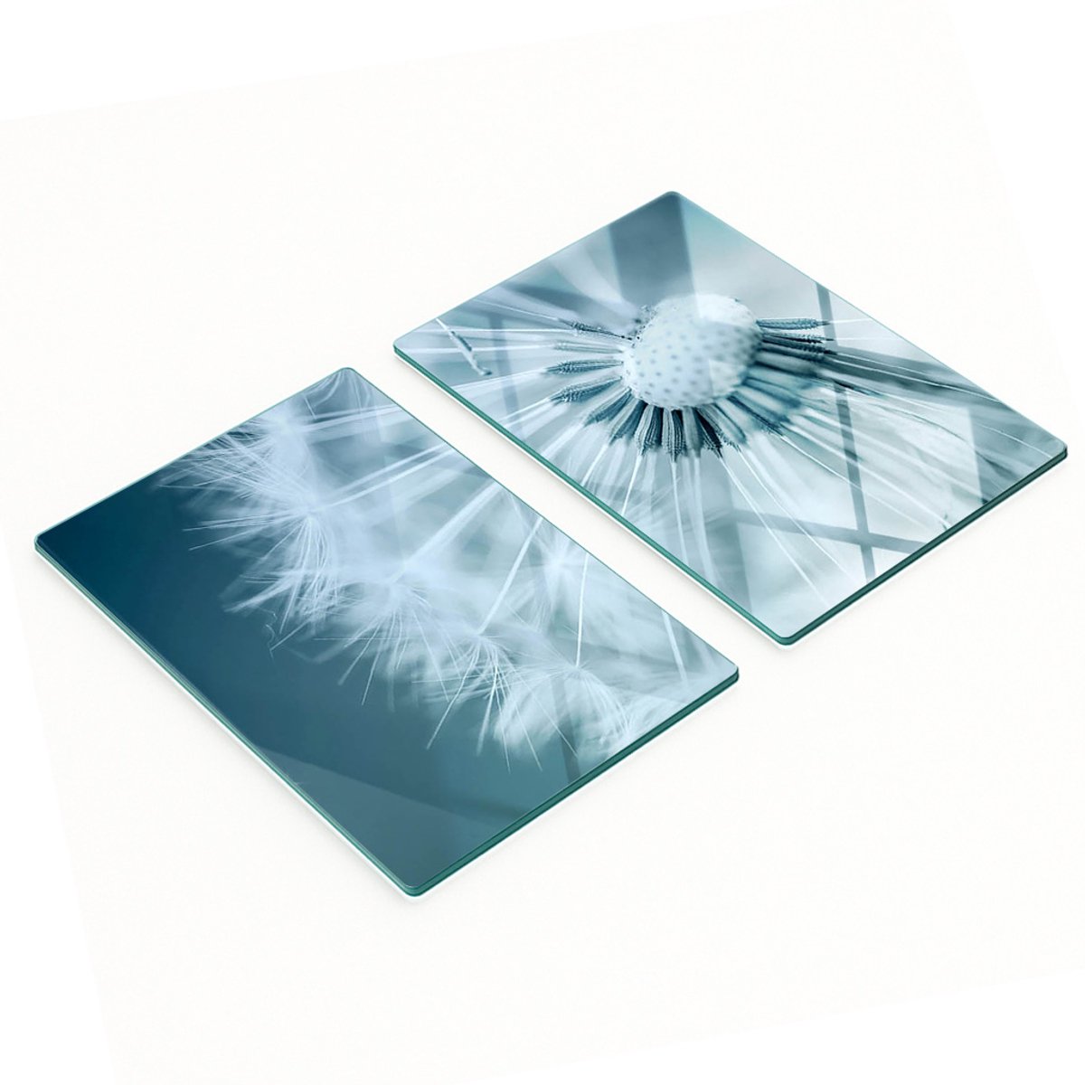 Multifunctionele decoratieve glazen keukenplanken met paardenbloemmotief, 2x40x52 cm