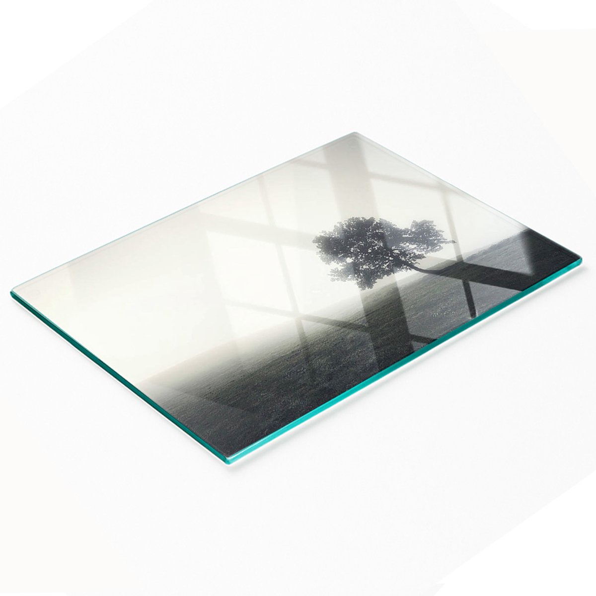 Decoratieve glazen snijplank voor in de keuken, Lone Tree, 80x52 cm