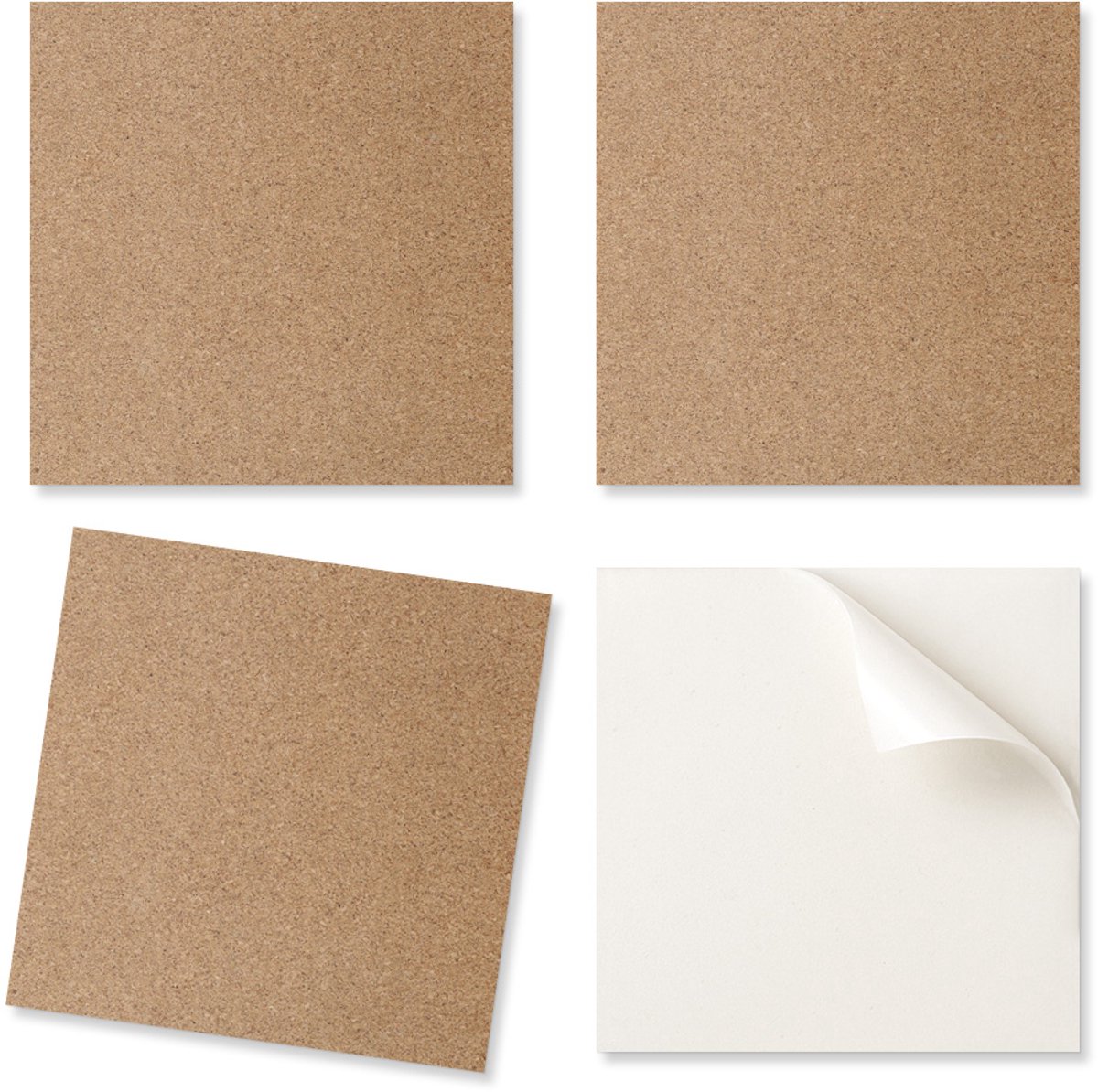 Zelfklevende decoratieve vinyltegels voor thuis, natuurlijke materiaalstructuur, 4x50x50 cm