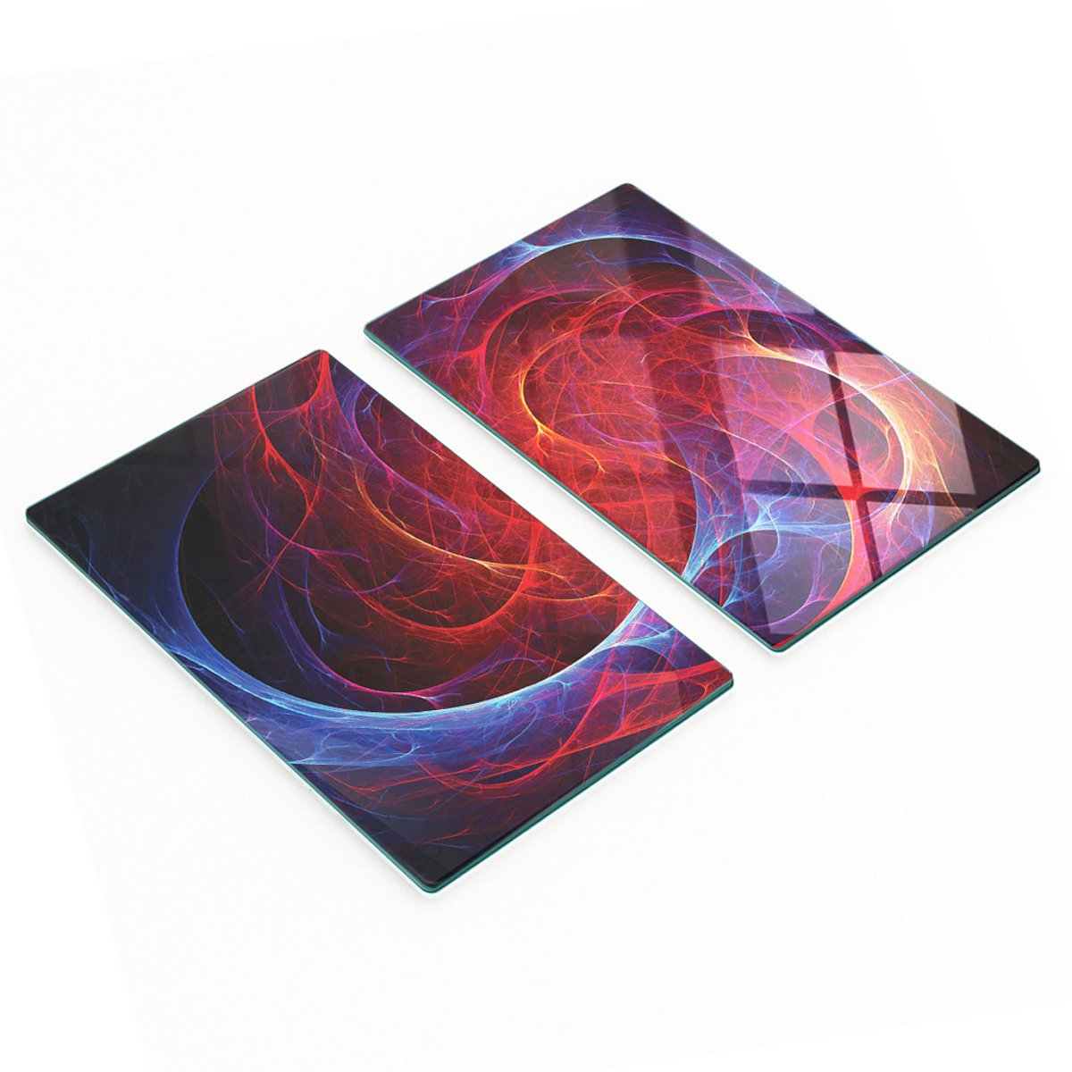 Keukenplanken van gehard glas met fractale kunstafbeeldingen 2x30x52 cm