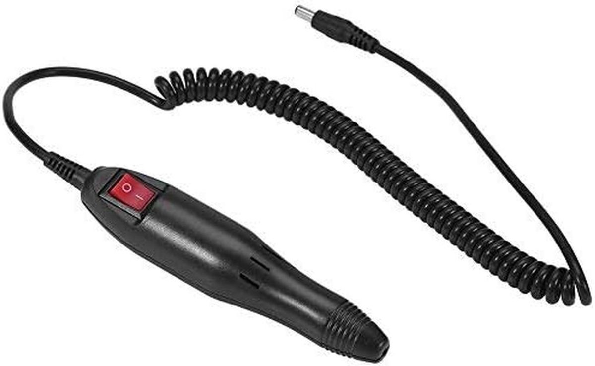 Elektrische Nagelboor Pen - Manicure Vijl Handstuk - Nagels Polijsten - 20000 RPM Instelbaar - Compact Lichtgewicht - Zwart
