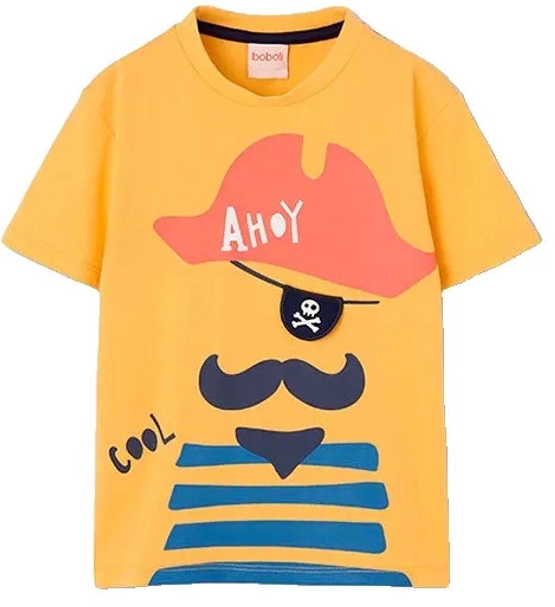 Boboli 503053 T-shirt Met Korte Mouwen Geel 24 Months Jongen