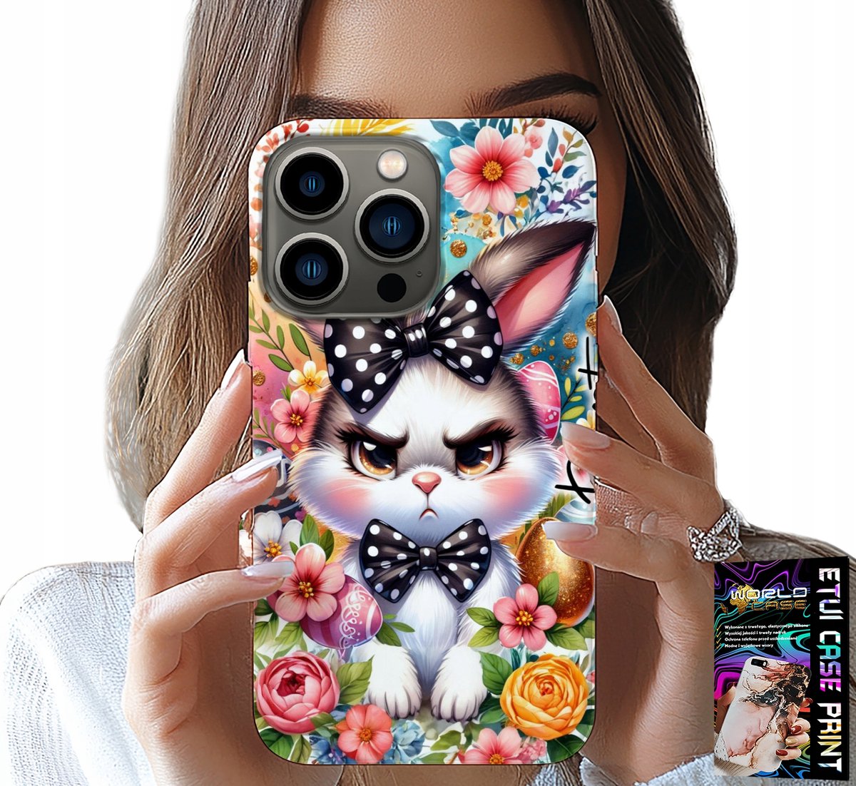 HOESJE VOOR IPHONE 16 PRO MAX - PAASHAAS, HAAS, EIEREN + GLAS