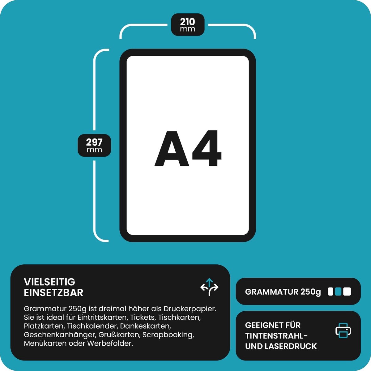 Knutselkarton Parelmoer - Metallic Papier - Kaarten Maken - Dubbelzijdig Metallic - DIN A4 250g - Goud