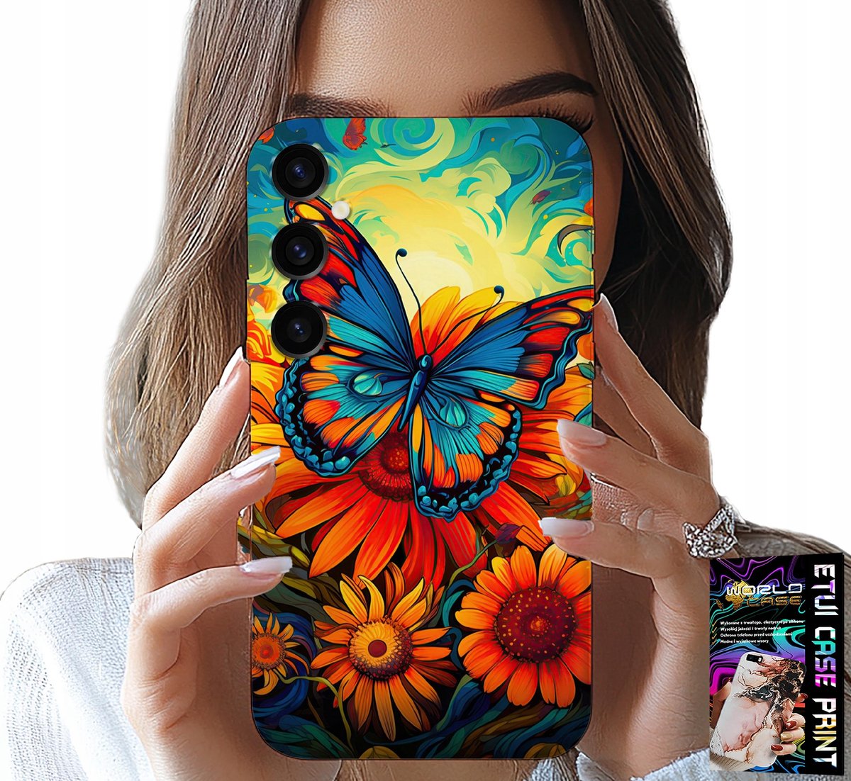 HOESJE VOOR SAMSUNG GALAXY S24 PLUS - VLINDER-, BLOEMEN- EN ROZENPRINT