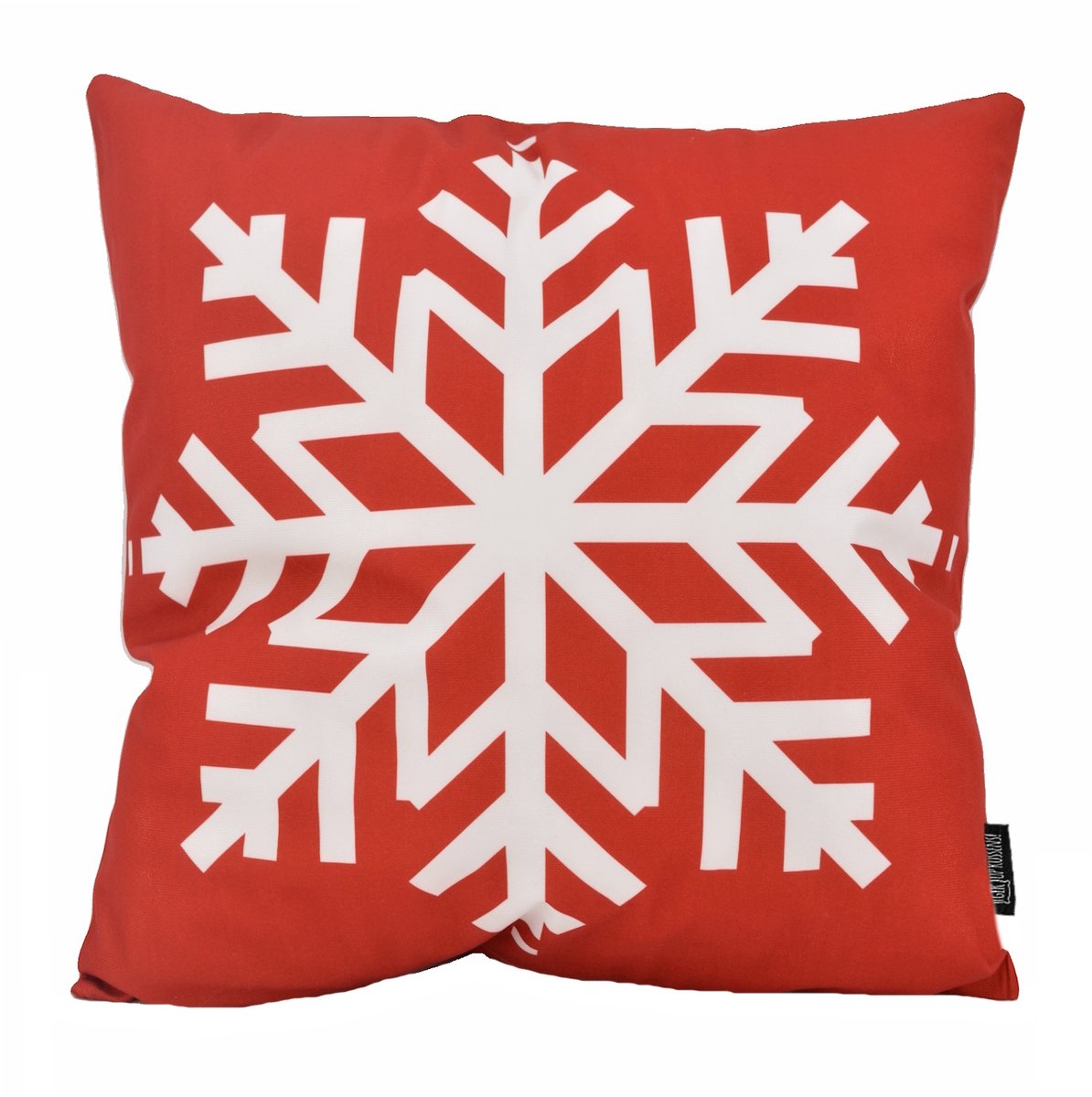 Gek op Kussens! Sierkussen Red Snowflake | 45 x 45 cm | Katoen/Polyester Rood