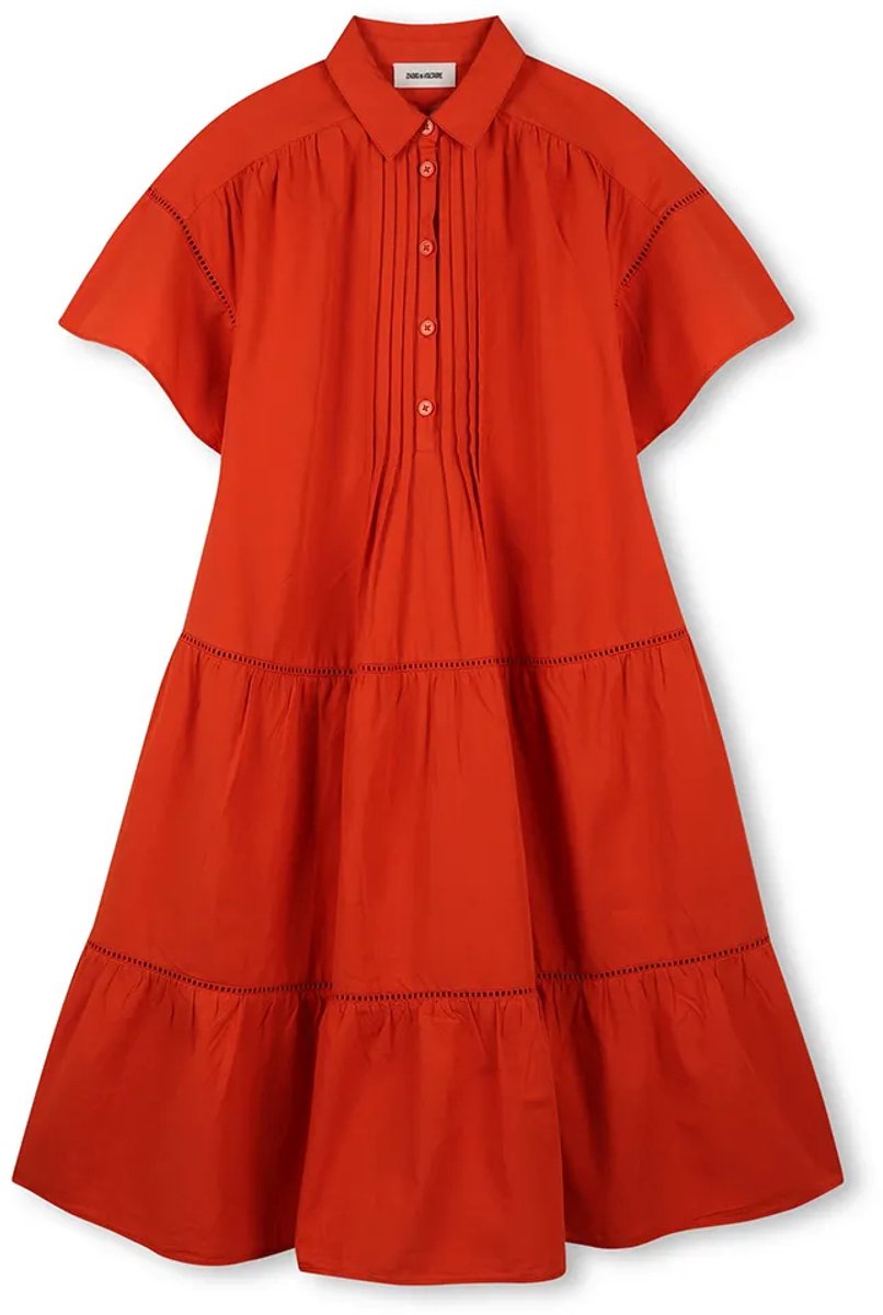 Zadig & Voltaire X60552 Korte Mouw Jurk Oranje 16 Years Meisje