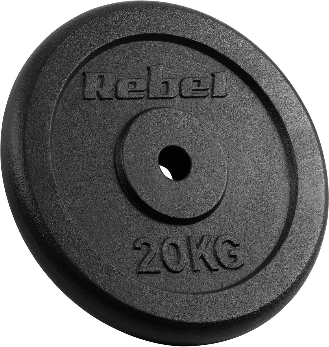 Gietijzeren Gewicht - Trainingsschijf Plaat - Krachtraining Fitness - Boring 31 mm - 20 kg - Zwart