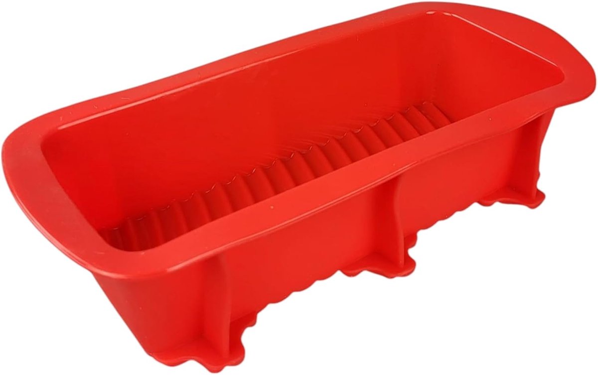 Siliconen bakvorm - Brood en taartvorm - Lekker bakken thuis - Met verstevigde rand - Rood