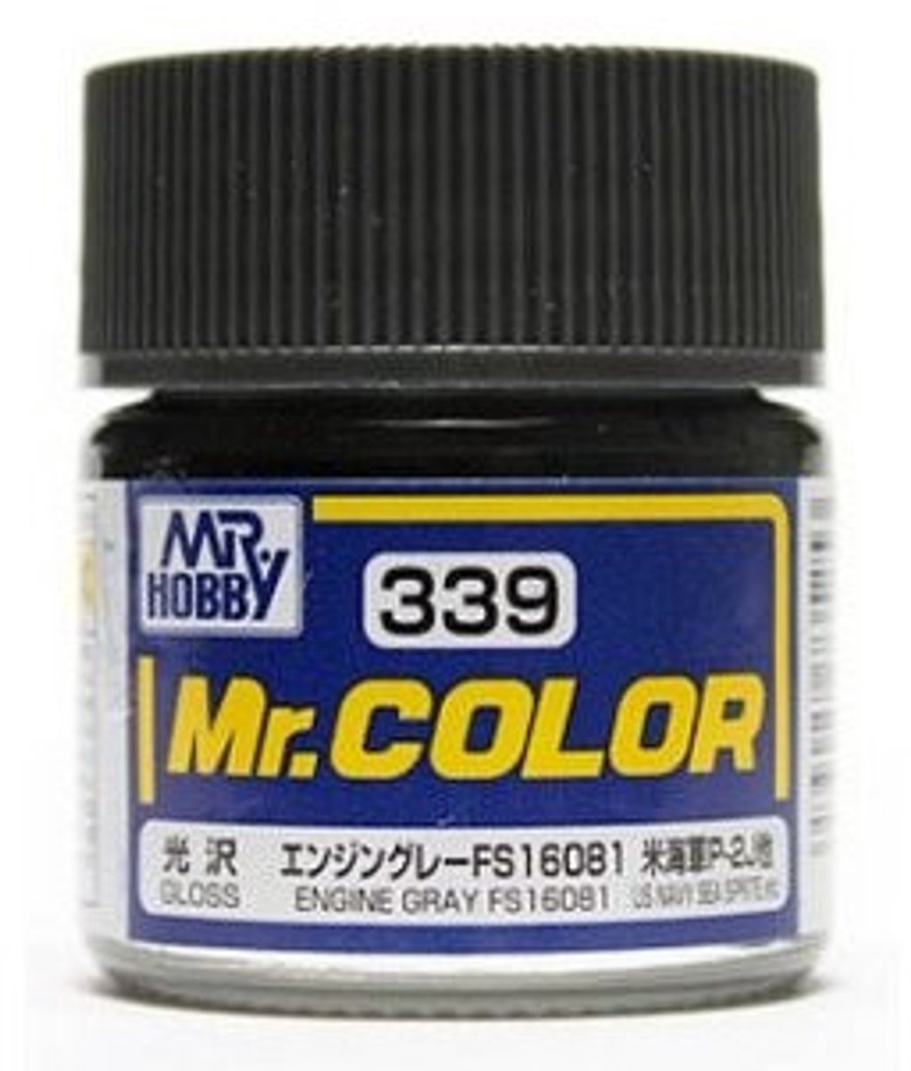 Gunze Mr. Hobby C-339 - Mr. Color 10 ml Engine Gray FS16081 - Lacquer Modelbouwverf