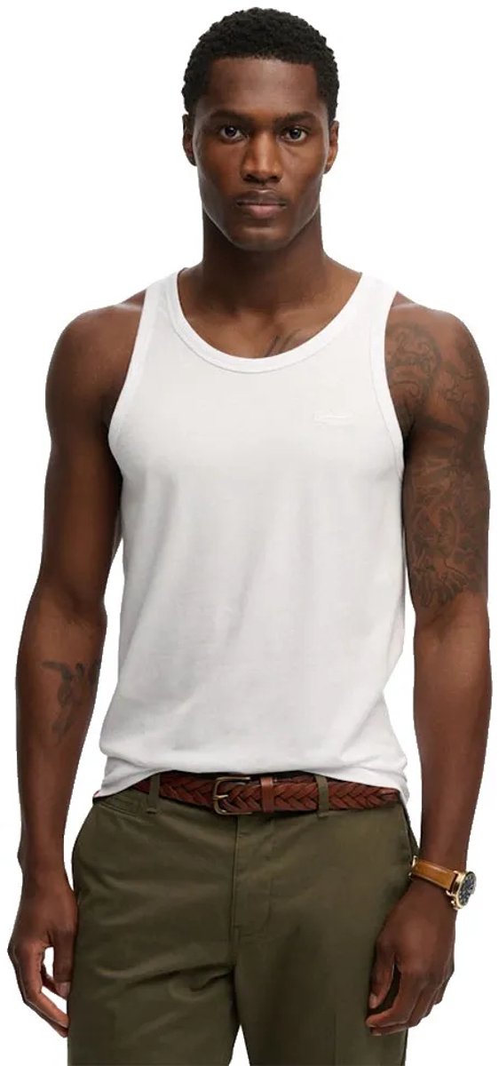 Superdry Essential Logo Unbrushed Mouwloos T-shirt M Man Optic