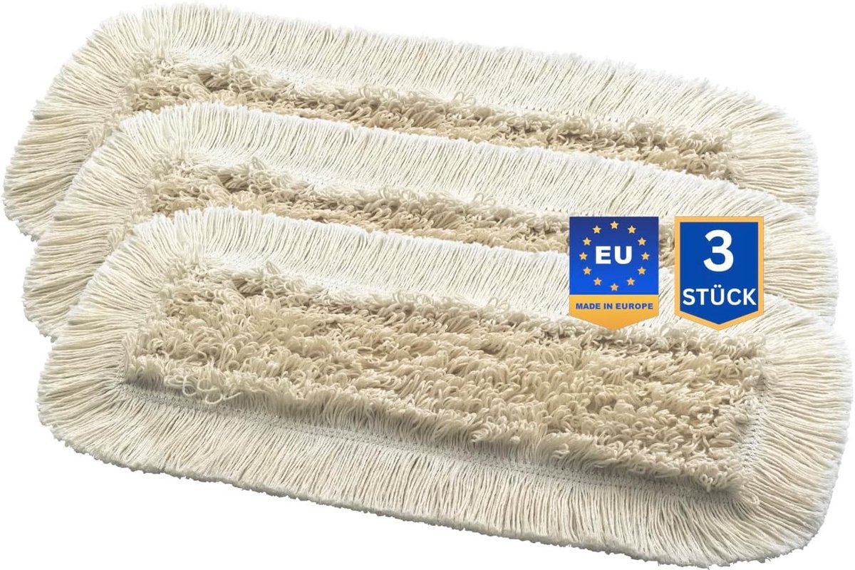 Dweilhoezen - Doeken Sets - Vloeren Reinigen - Duurzame Materialen - 50 cm - Wit