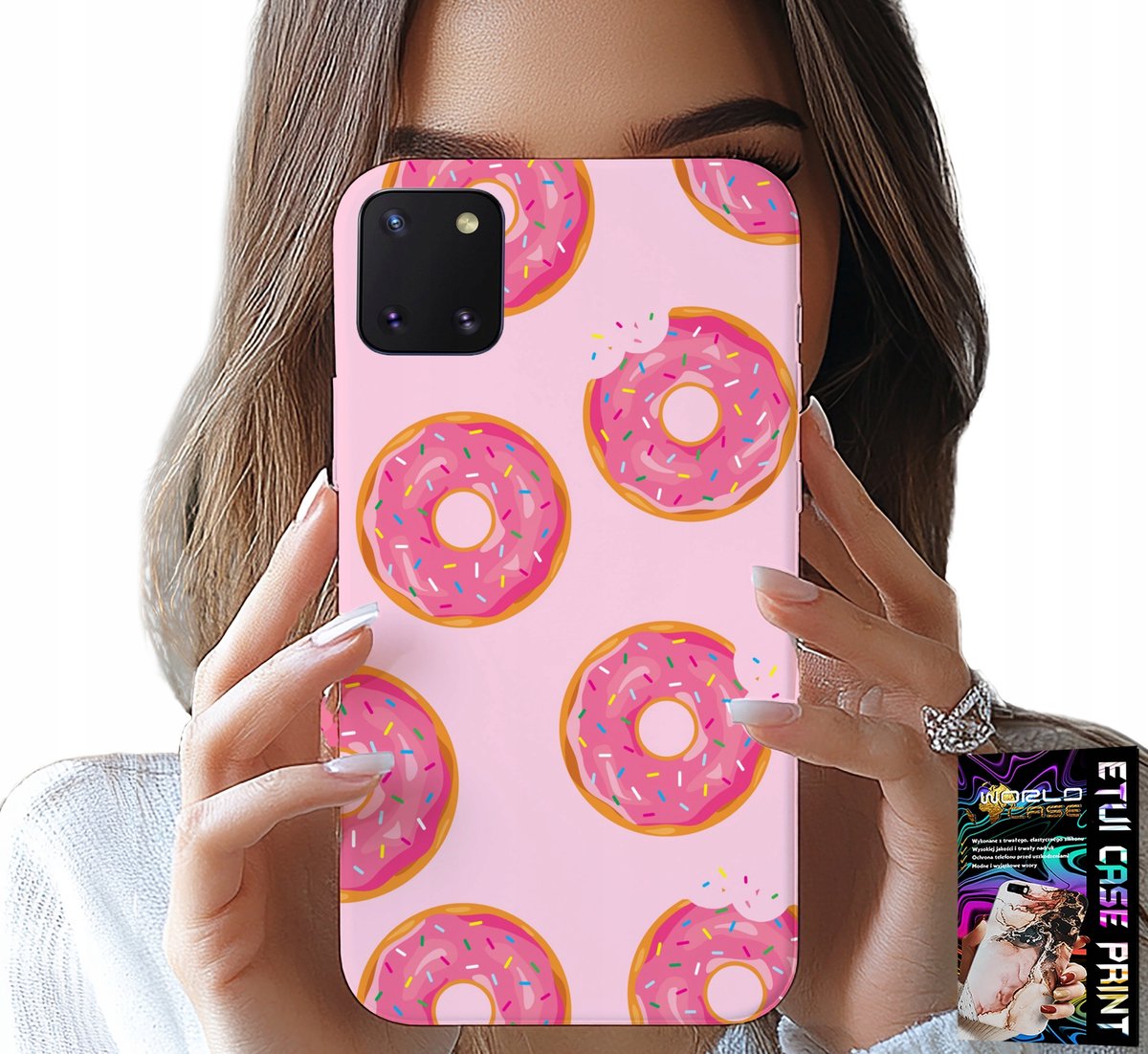 HOESJE VOOR SAMSUNG GALAXY A81 - PATROON MET DONUTS EN SUIKERCOATING