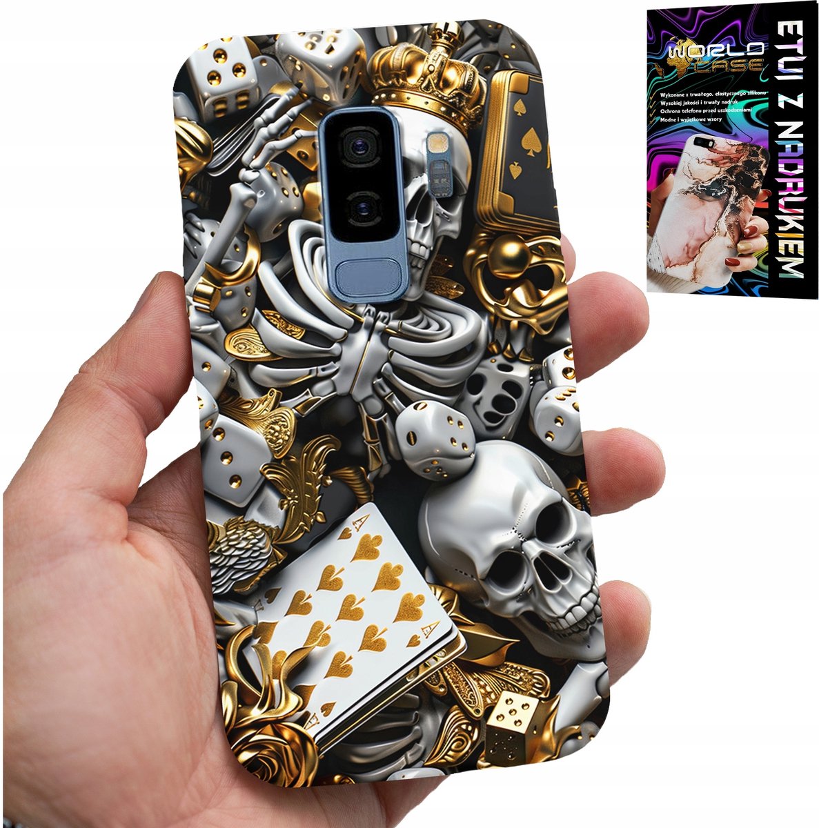 HOESJE VOOR SAMSUNG GALAXY S9 PLUS - KING POKER DICE ACE PATRONEN VOOR MANNEN