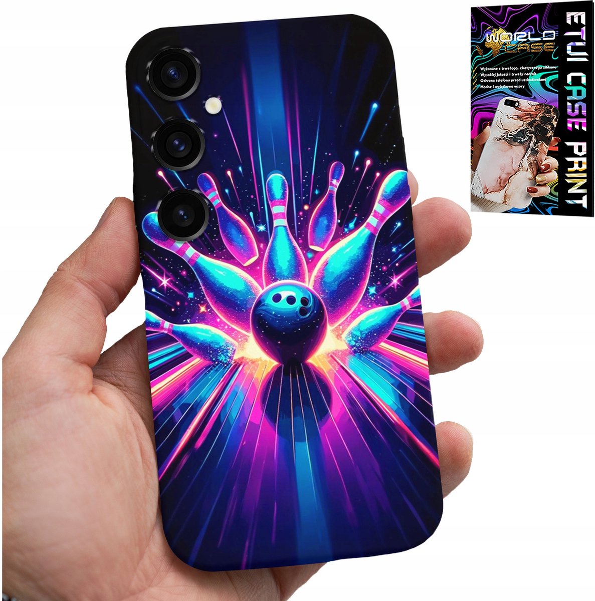 HOESJE VOOR SAMSUNG GALAXY S24 PLUS - BOWLING STRIKE COVER, ACHTERKANT