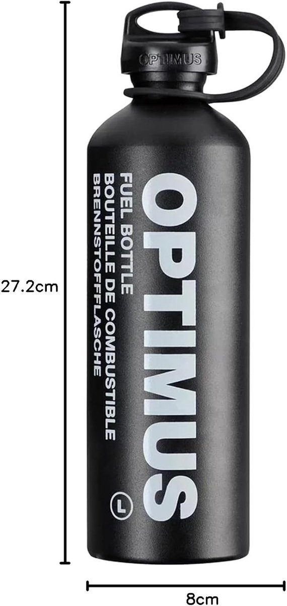 Brandstof Fles - Reserve Tank - Kamperen Outdoor - Kindveilige Afsluiting - 1 Liter - Zwart — afbeelding 5