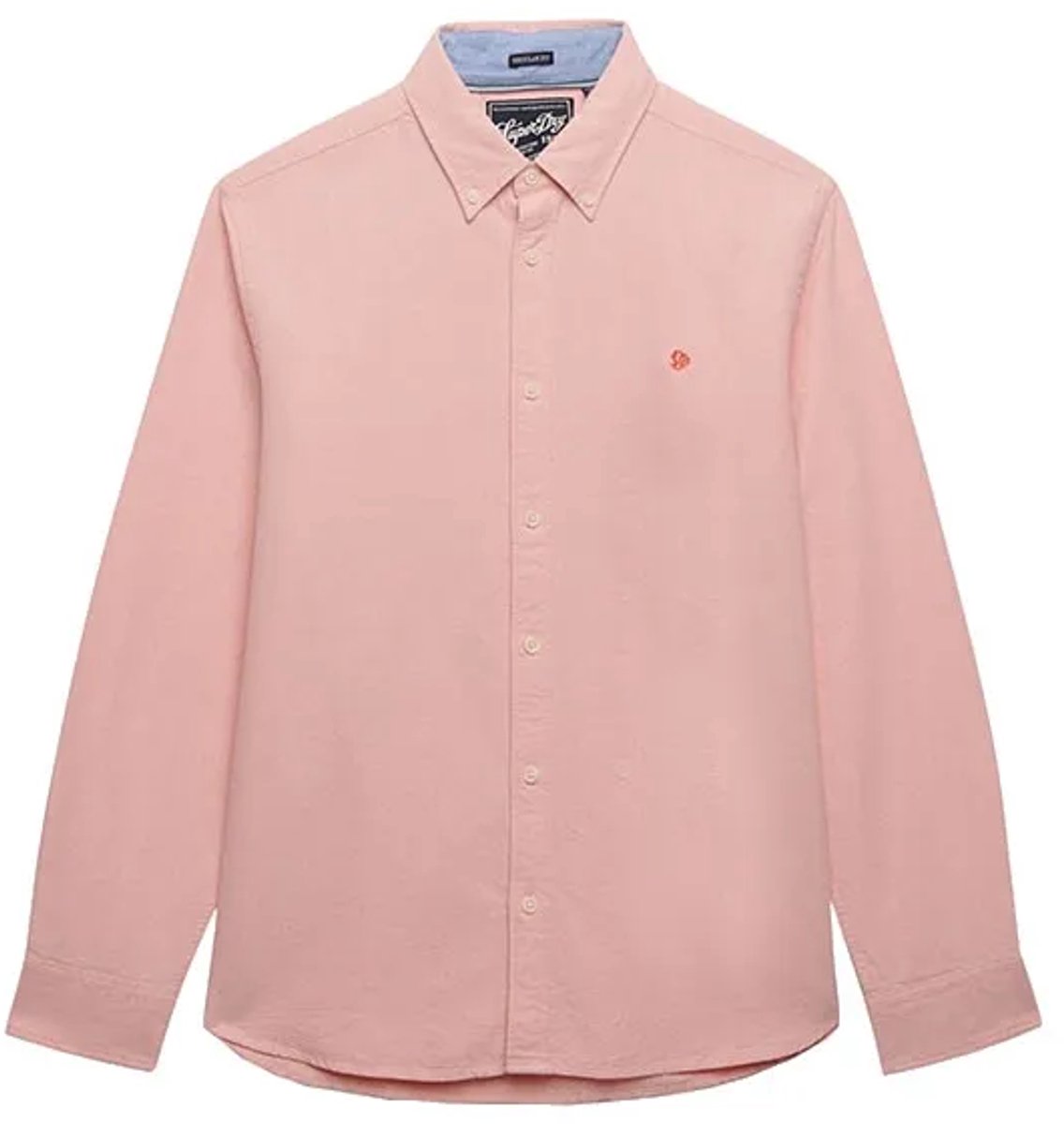 Preppy Oxford-overhemd met lange mouwen Oranje