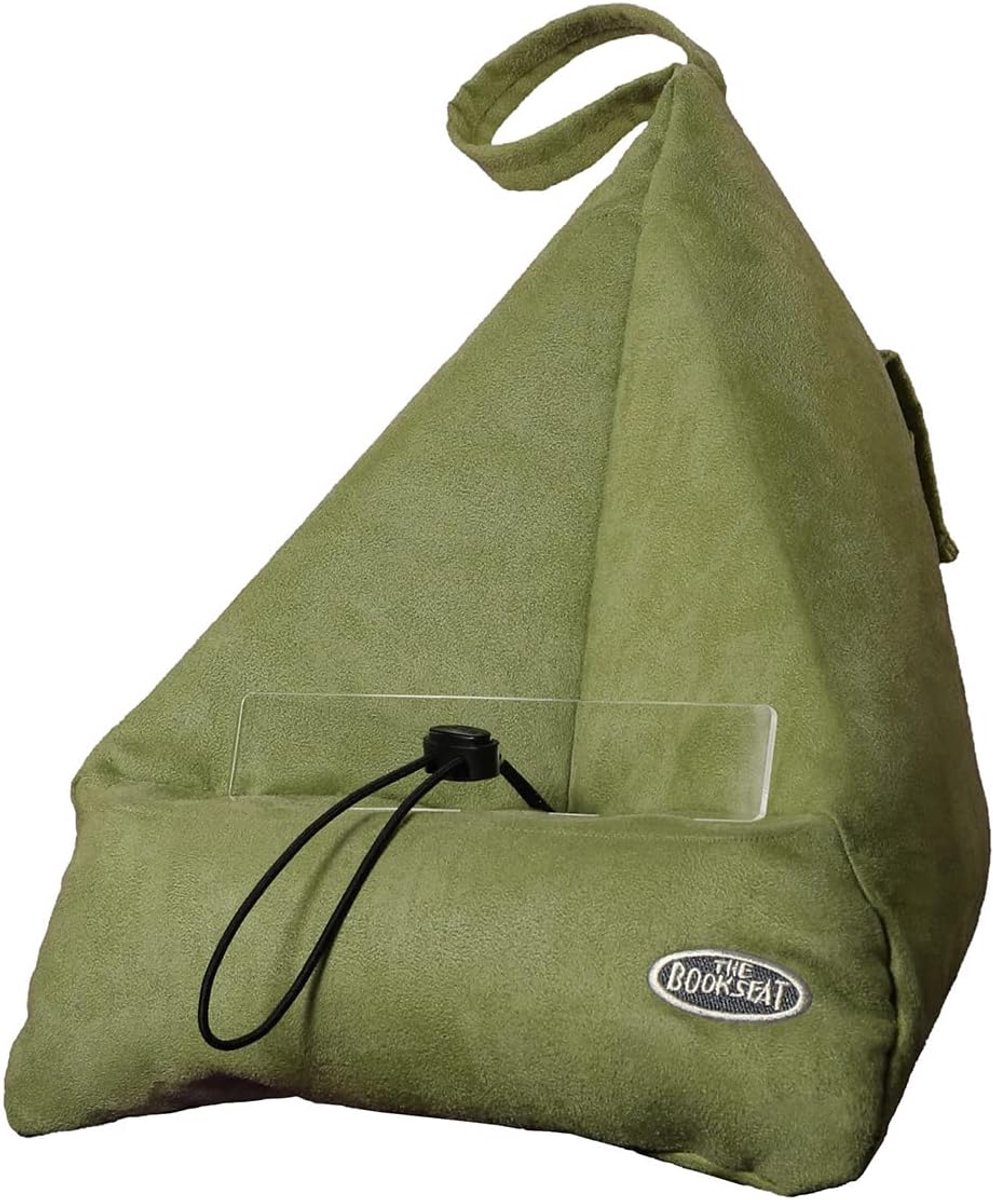 Boekenhouder Kussen - Reiskussen Boeksteun - Handsfree Lezen - Vormt Zichzelf - 12.7 x 22.86 cm - Sage Groen