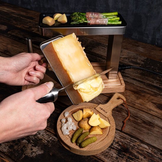 Boska Raclette & Grill - 2 Personen Raclette Set - PFAS-vrije Grillplaat - Eikenhout — afbeelding 4