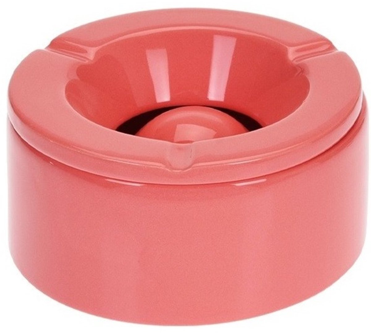 Stormasbak - terras asbakken - koraal rood - 12 x 6 cm - Dolomiet kunststeen - Asbakken voor buiten - Tuin