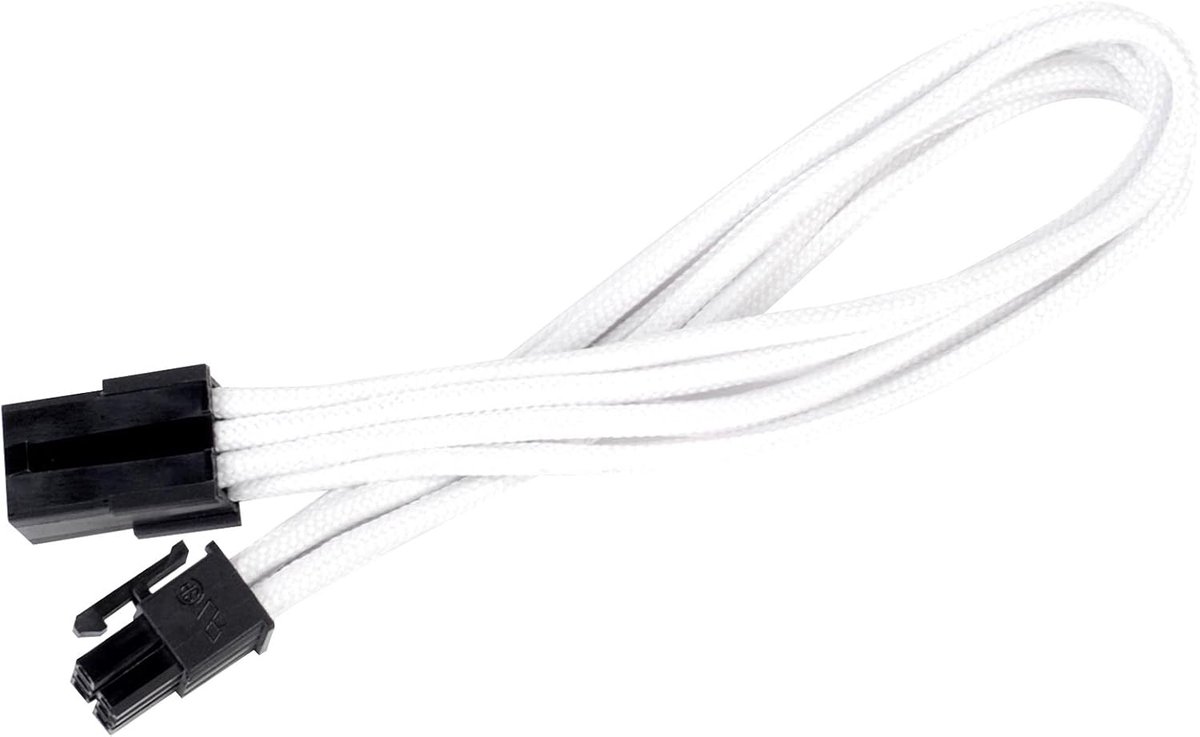 Verlengkabel - Stroomkabel Adapter - PC Componenten - Individueel Omhuld - 25cm - Wit