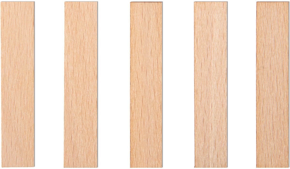 TopWosk - Houten Kaarsenlont - 75x15x1 mm - FSC-certificaat