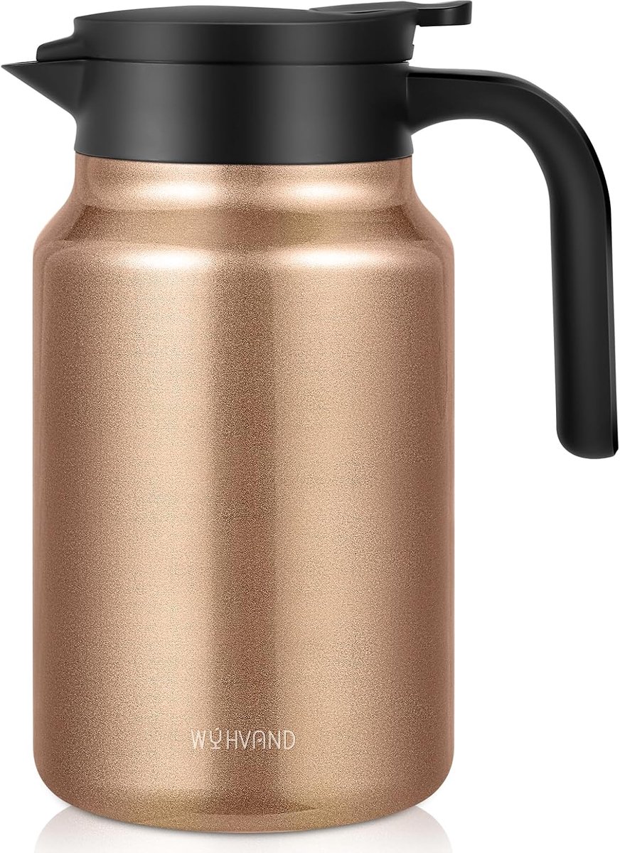 Thermoskaraf Koffie - Geïsoleerde Kan - Warme Dranken - Vacuüm Geïsoleerd - 51 Ounces - Koper