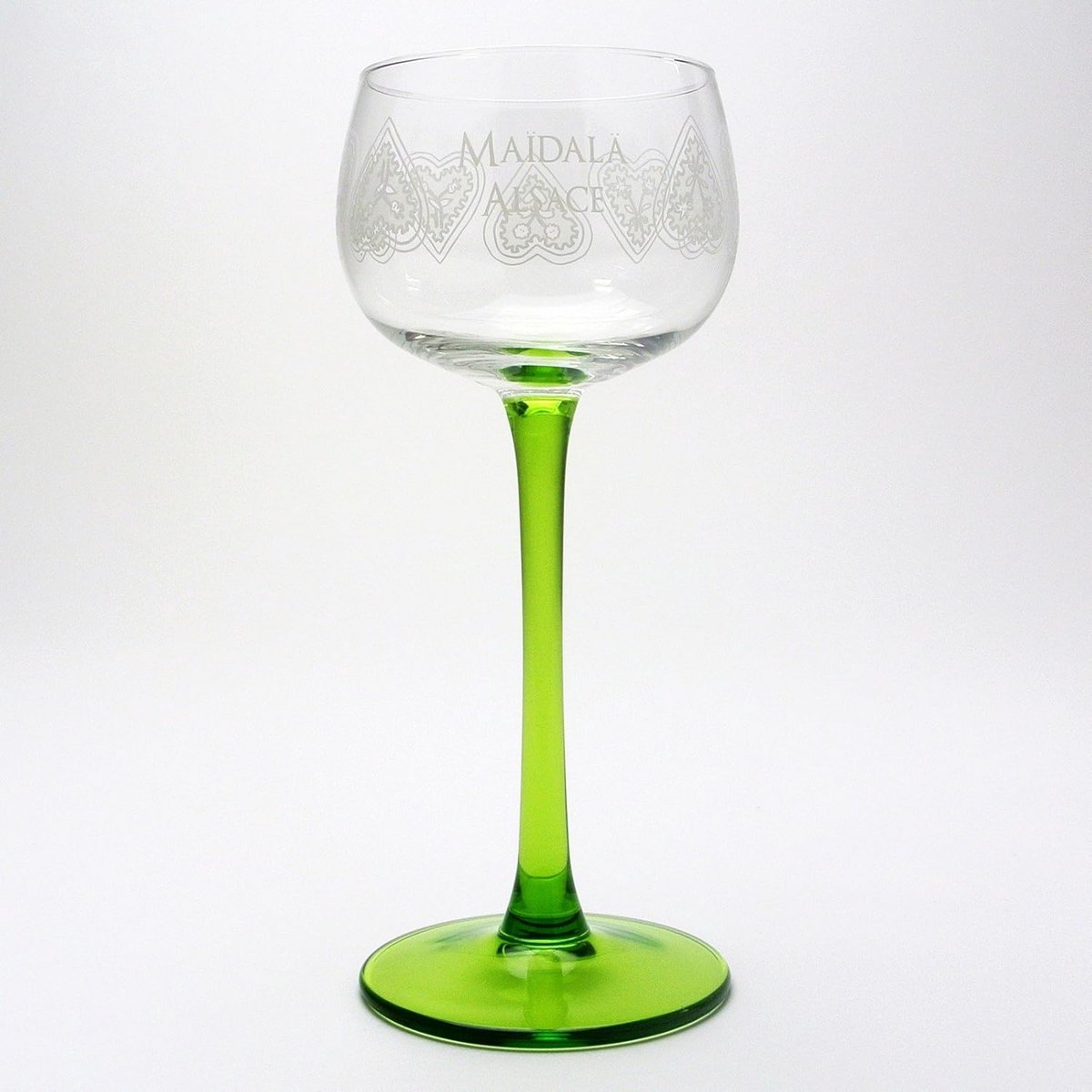 Set van 6 Klassieke Witte Wijnglazen met Decoratie