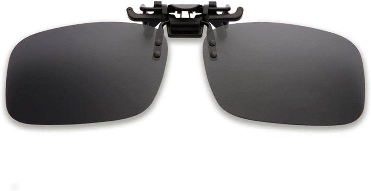 Flip-up Bril Clip-on Universeel Dag Nacht Rijden Zonnebril Lens Bescherming Grijs