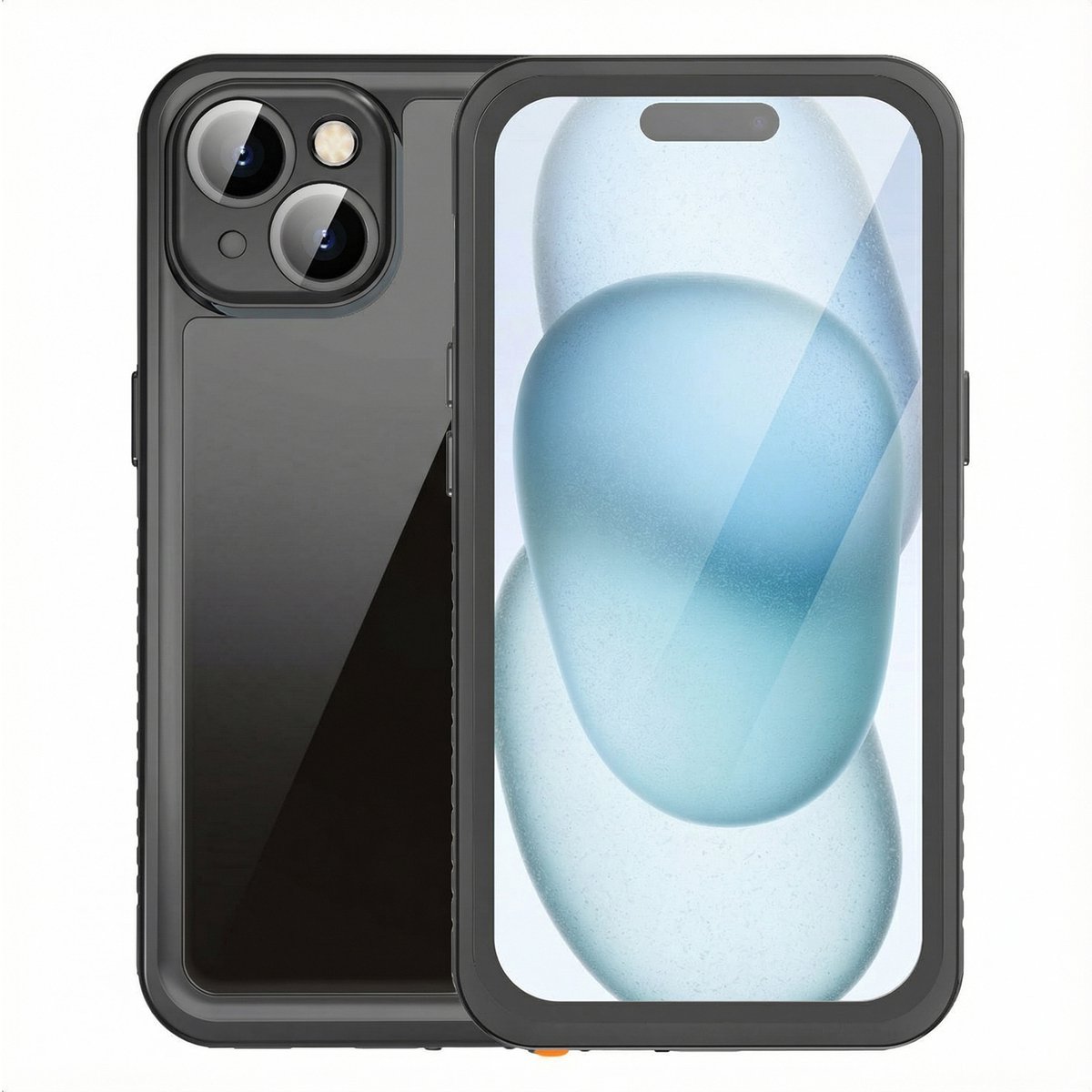 imoshion Hoesje - Geschikt voor Apple iPhone 15 - Waterproof 360 case - Zwart