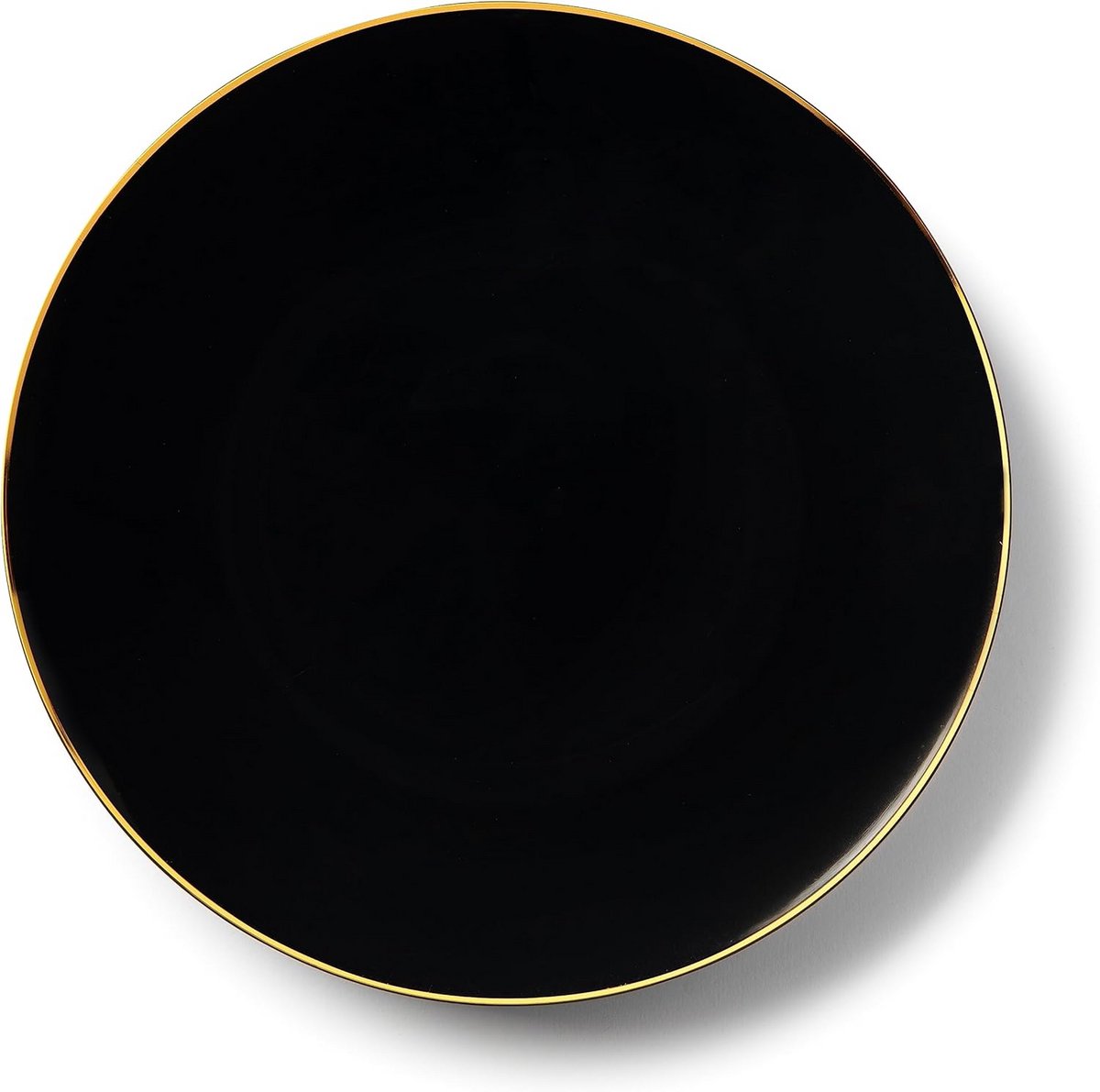 32-delige Herbruikbare Kunststof Partyservies Set Zwart/Goud - 2 Maten Borden