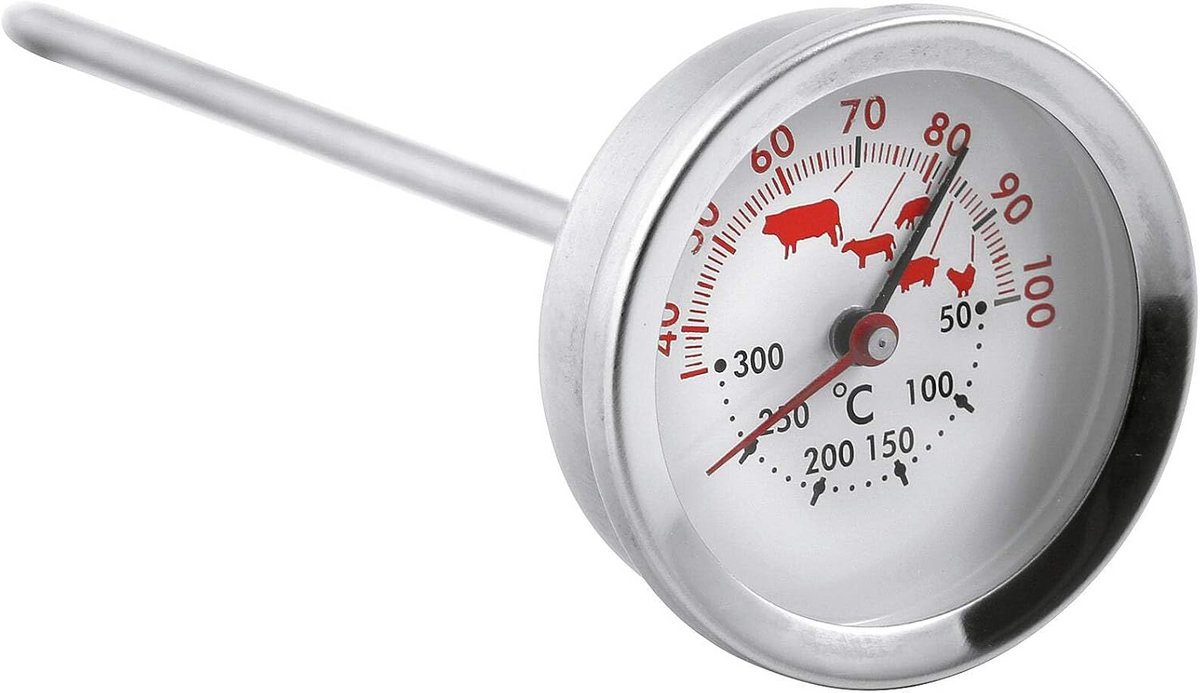 RVS Braadthermometer & Oventhermometer met Dubbele Weergave (50-300°C)