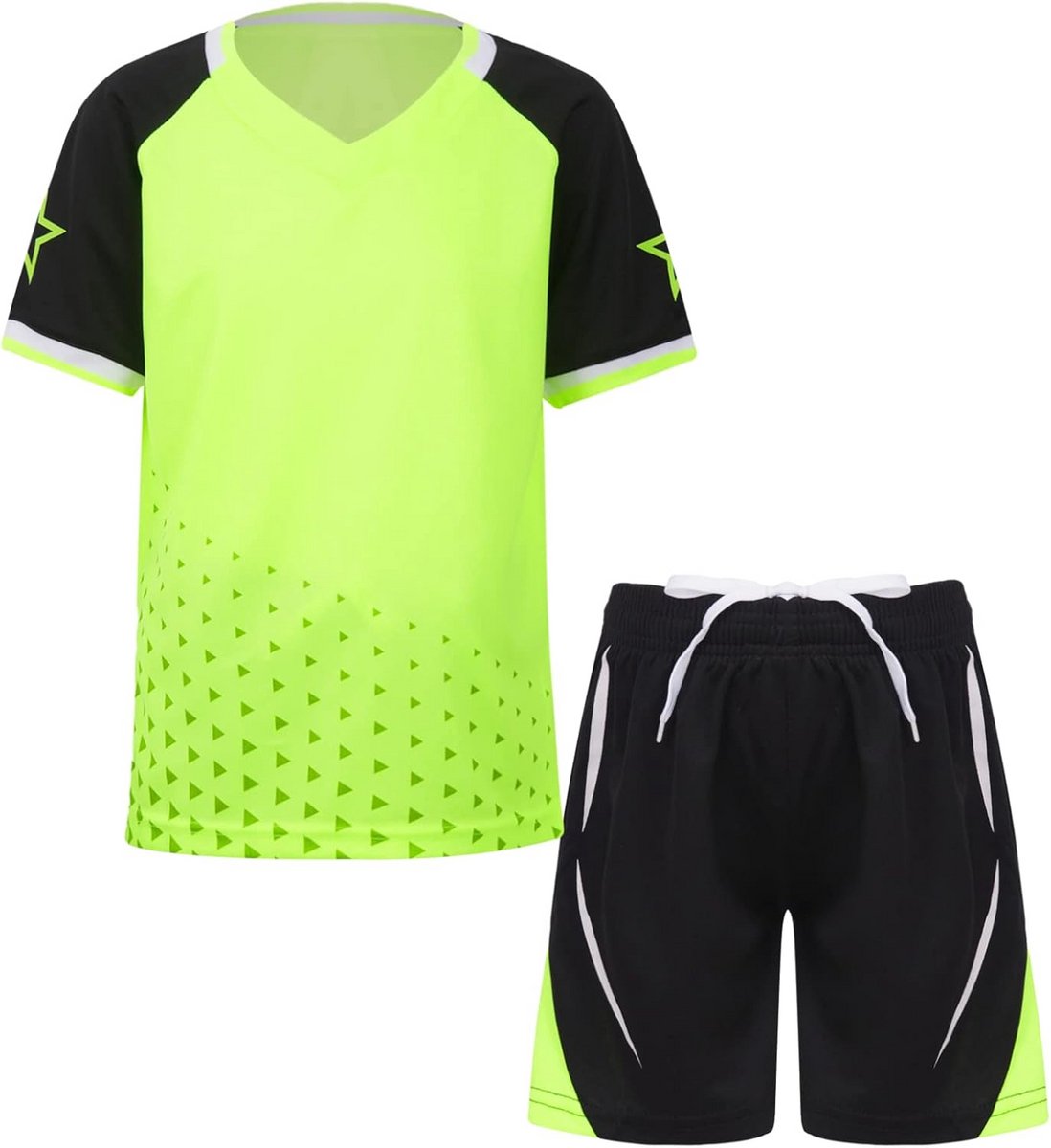 Sportpak Jongens Trainingspak Korte Mouwen T-shirt en Shorts Set voor Voetbal en Basketbal
