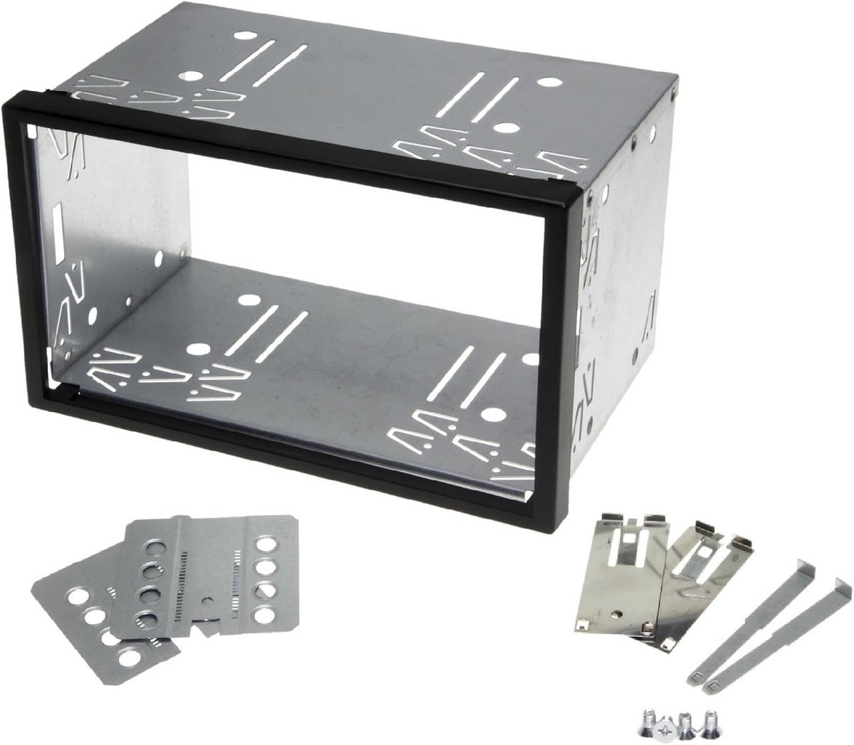 Universeel Dubbel DIN Montageframe voor Autoradio's 100mm ISO Inbouwschacht Metaal