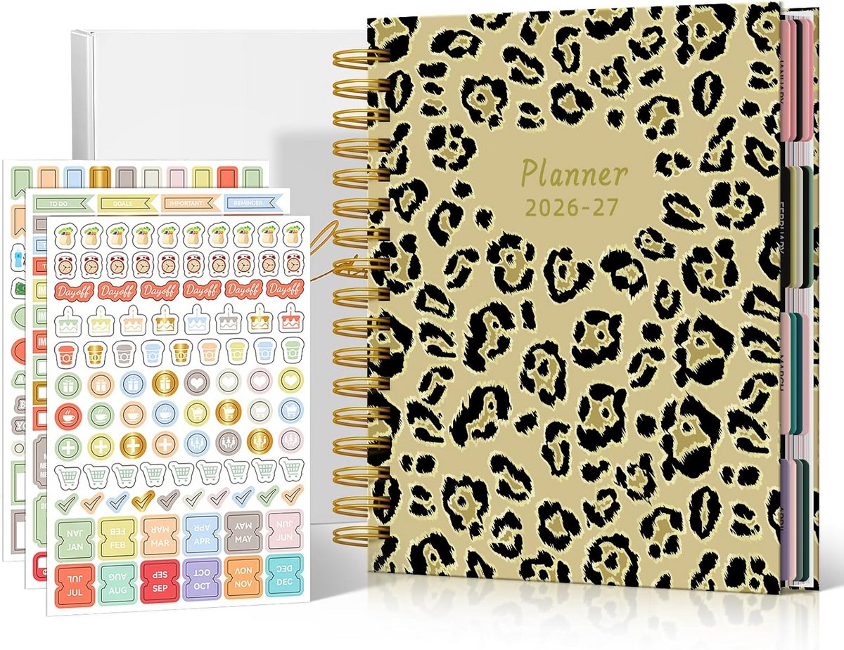 Grote Week- en Maandplanner 2025-2026 (18 Maanden) met Stickers en Cadeaubox