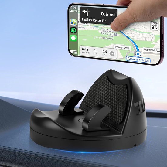 Car Phone Holder voor Dashboard - 360° Rotatable - Universele Dashboard Phone Houder voor iPhone en Android Smartphones - Parkeerlicentieplaatfunctie