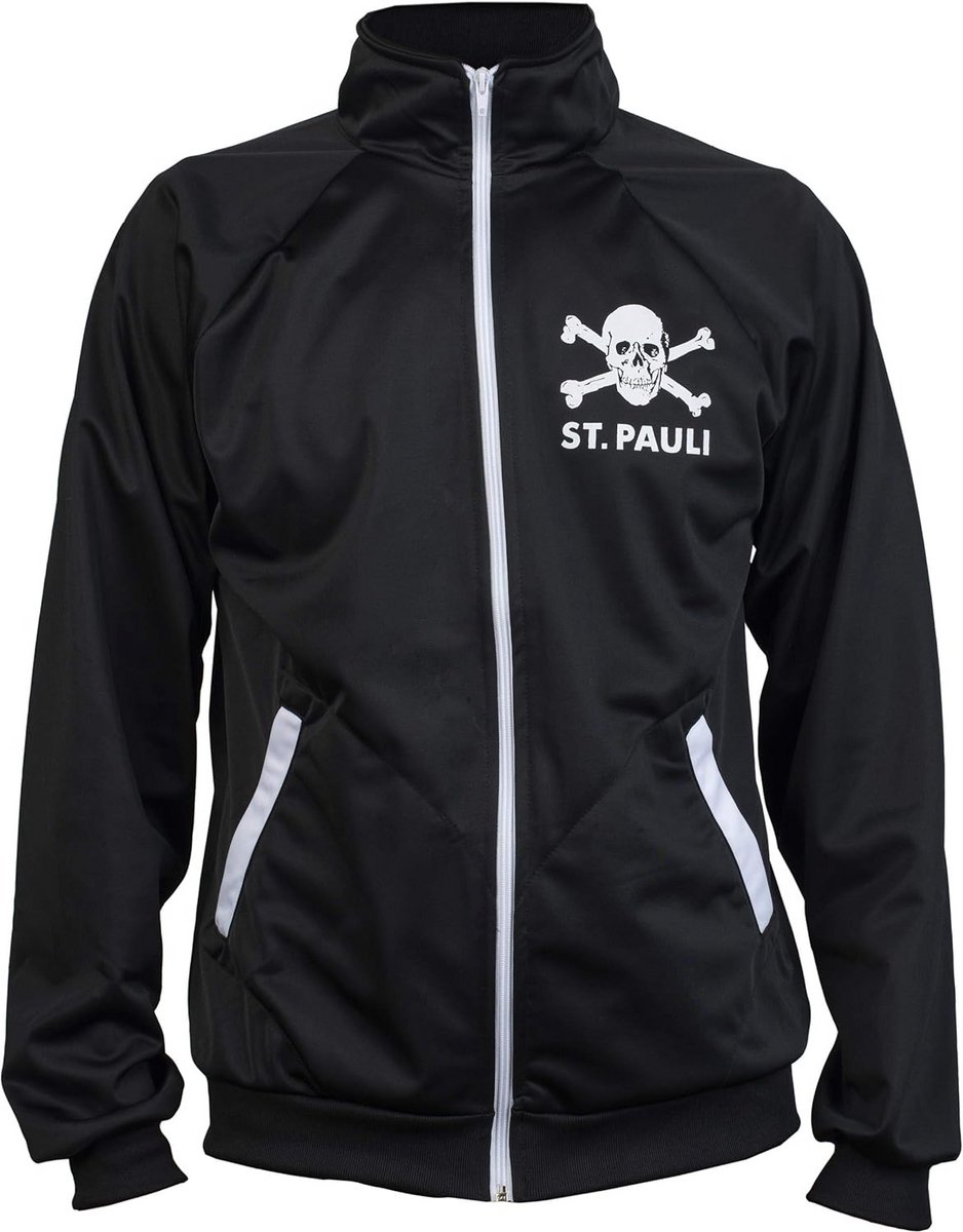 Kinderen Trainingsjas met Schedelprint - Zwart Voetbal & Activisme Stijl