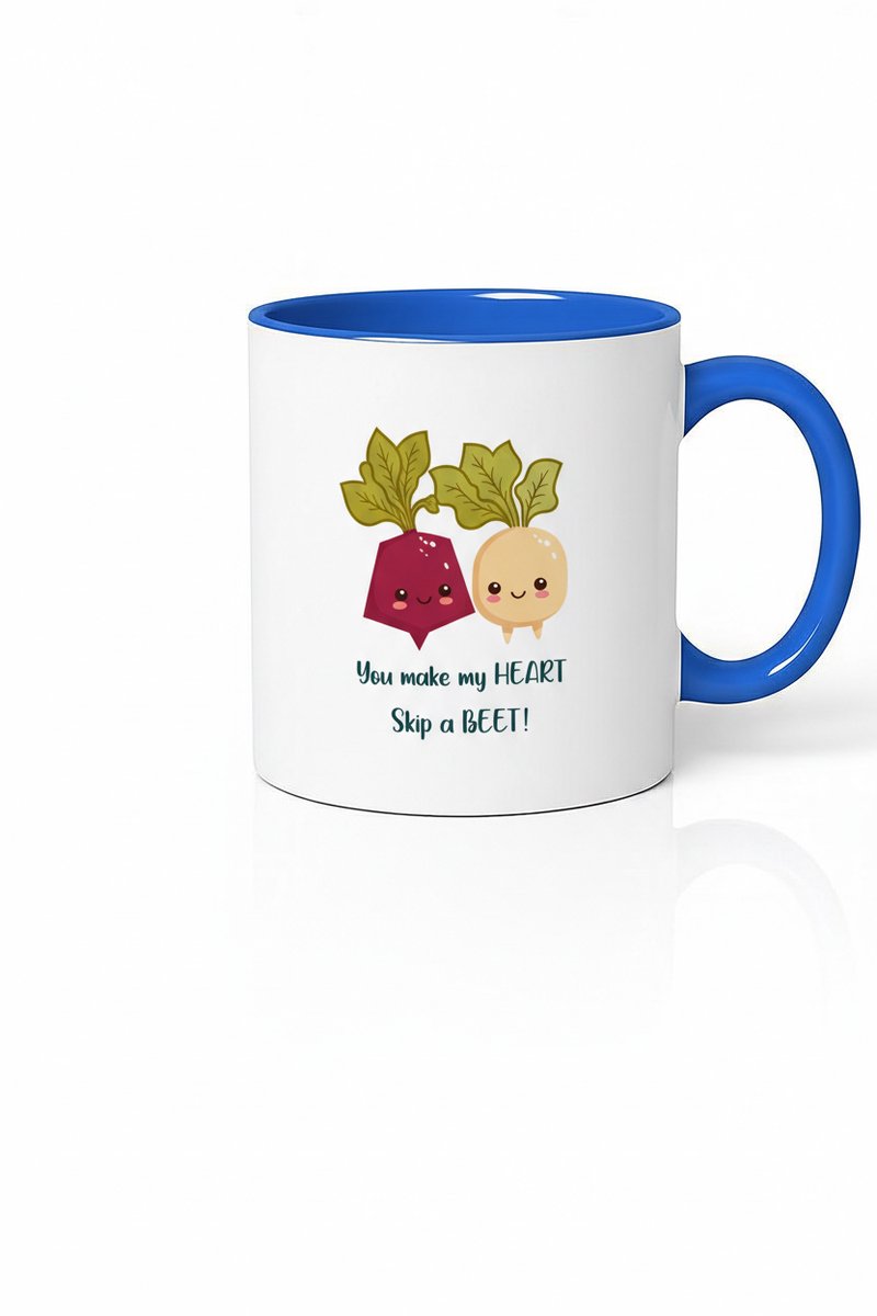 Mok met Biet Pun 'You make my HEART Skip a BEET!' - Grappig Valentijn Liefde Cadeau