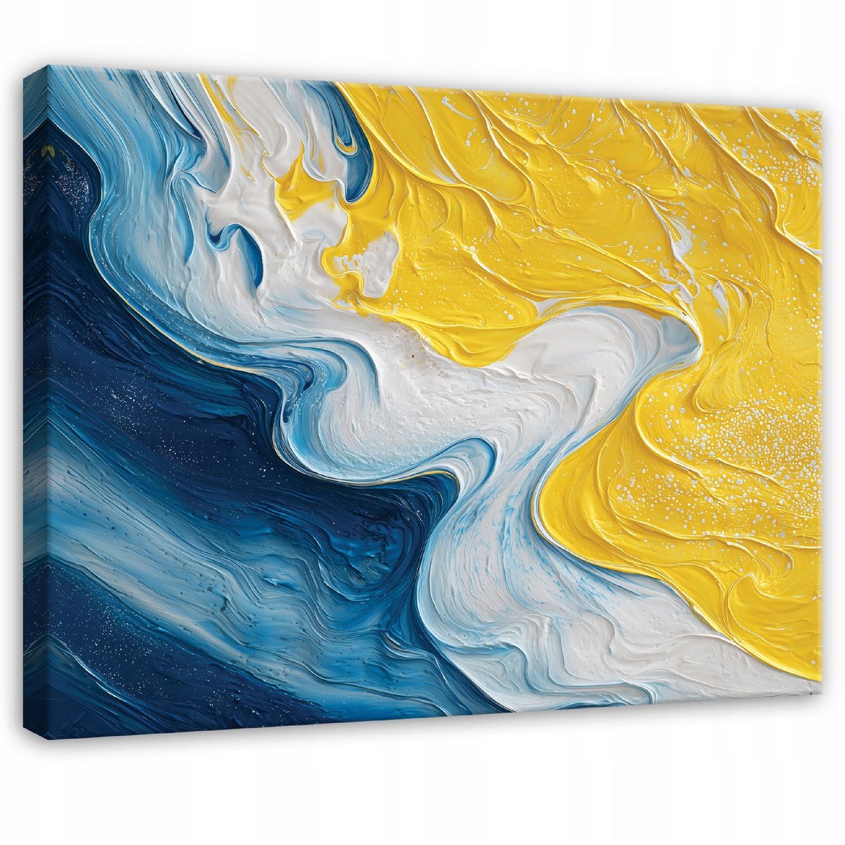 WALLARENA Schilderij op canvas - 100x70 cm - abstract patroon op het product - Geschikt voor slaapkamer, woonkamer, keuken Veelkleurig